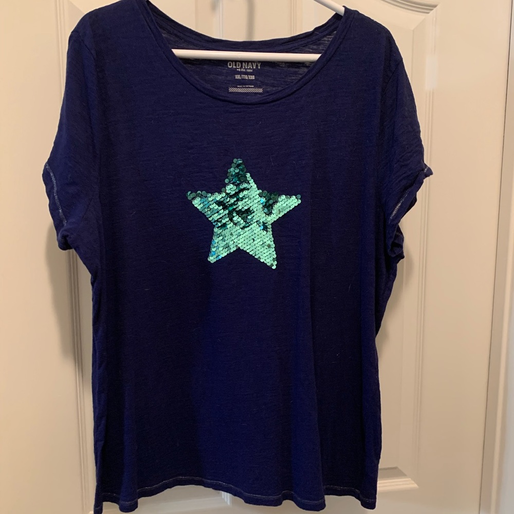 Sequined star tee